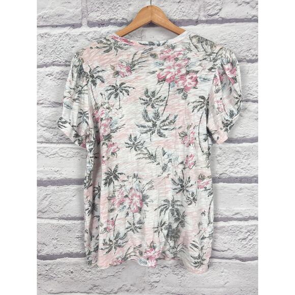 Torrid Womens M (00) Tropical Coastal Resortwear Bloomcore Floral Palm Print Tee - Picture 4 of 9